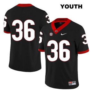 Youth Georgia Bulldogs NCAA #36 Garrett Jones Nike Stitched Black Legend Authentic No Name College Football Jersey ACC0754SG